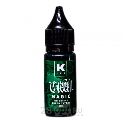 Краска для художественной татуировки КРАСКА Tattoo Ink, Green Magic intensive Green, 15 мл