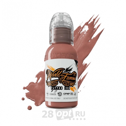 Уцененный товар Краска для художественной татуировки World Famous Tattoo Ink, Pink Ribbon Cool Peach, 30 мл