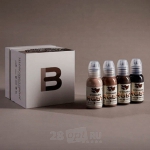 Сет красок для художественной татуировки World Famous Tattoo Ink by SASHA O'KHARIN, RGBY Skin Tone Set, 30 мл