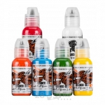 Сет красок для художественной татуировки World Famous Tattoo Ink, Simple Color Set, 30 мл